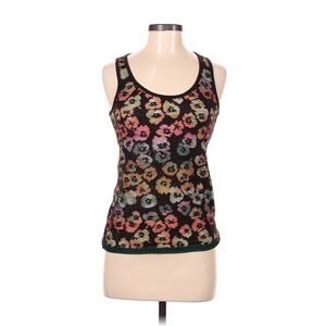 Missoni Floral Multi Color Black Short Sleeve Top Size 42 (IT) 6 (US)